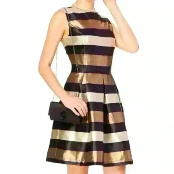 Daniel Cremieux Dresses & Skirts - Cremieux metallic striped dress glitter size 14